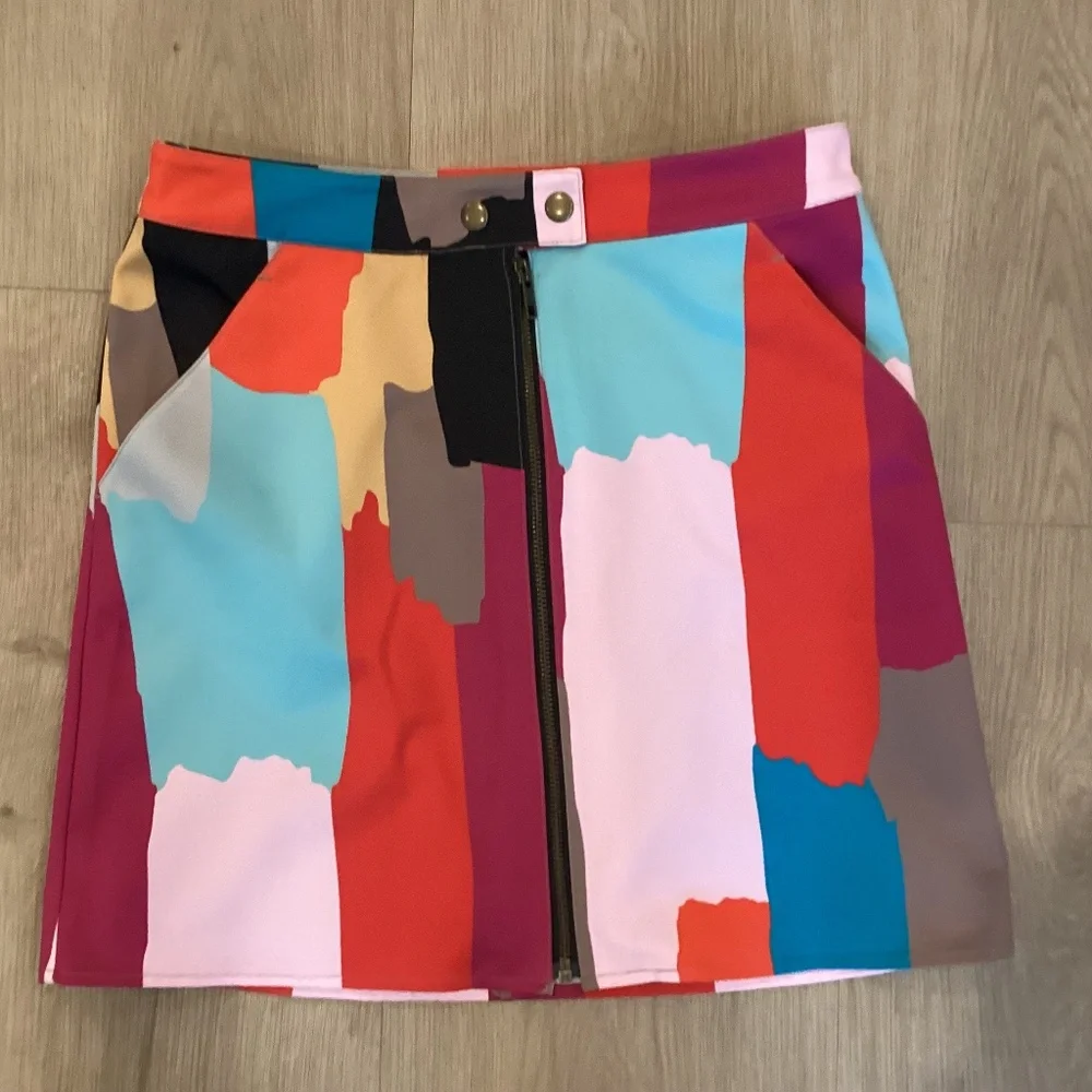 REDUCED NEW CROSBY BY MOLLIE BURCH PHOEBE MINI COLORBLOCK SKIRT Sz 2